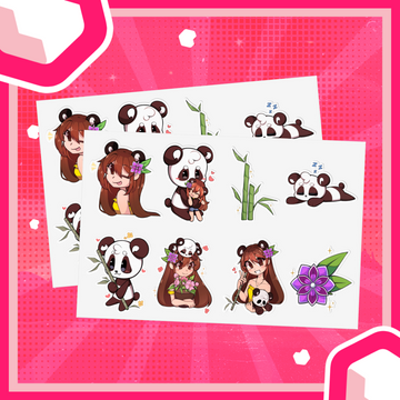 DaPandaGirl - Emoticon Vinyl Sticker Pack Sheet (1PC)