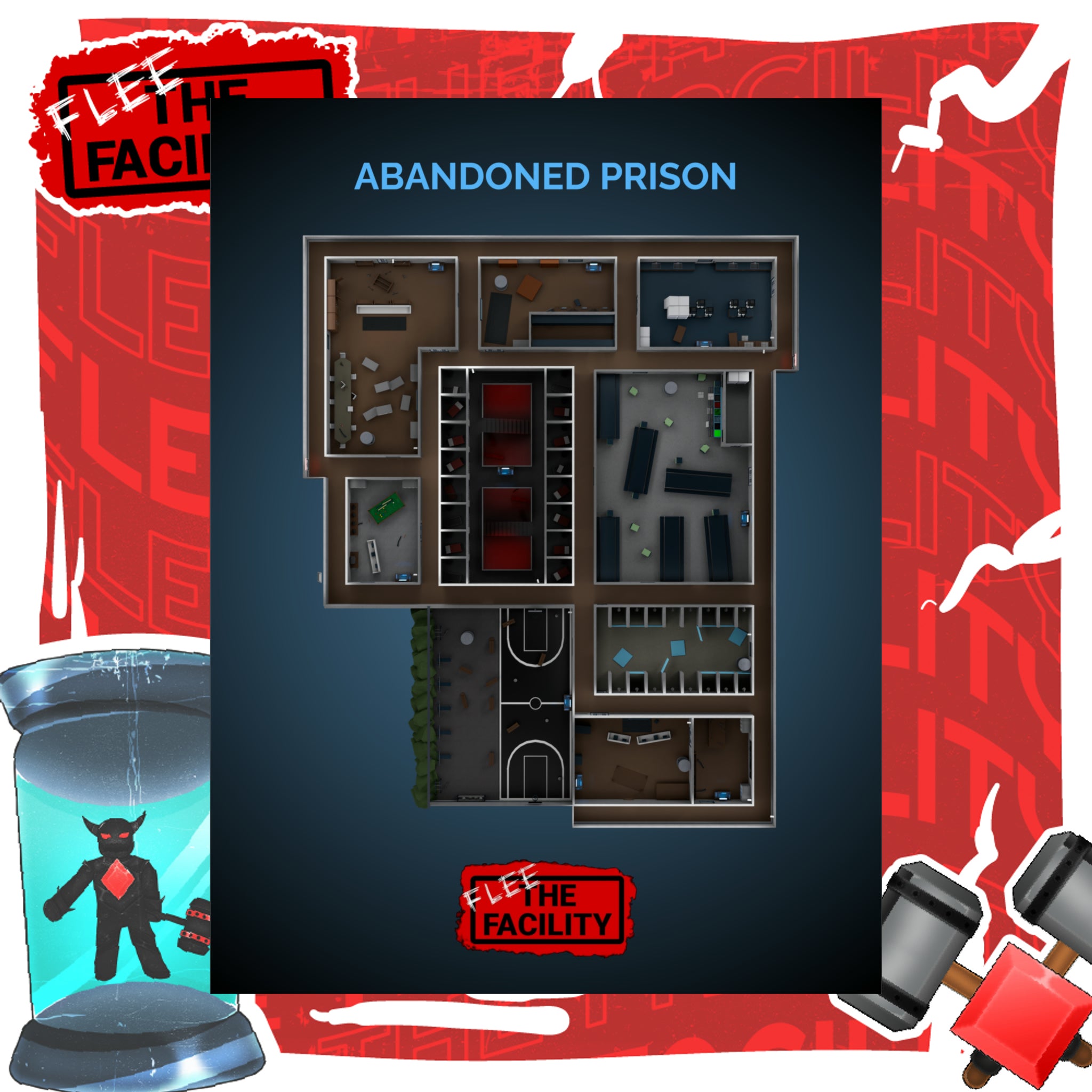 Flee The Facility - Abandoned Prison Poster