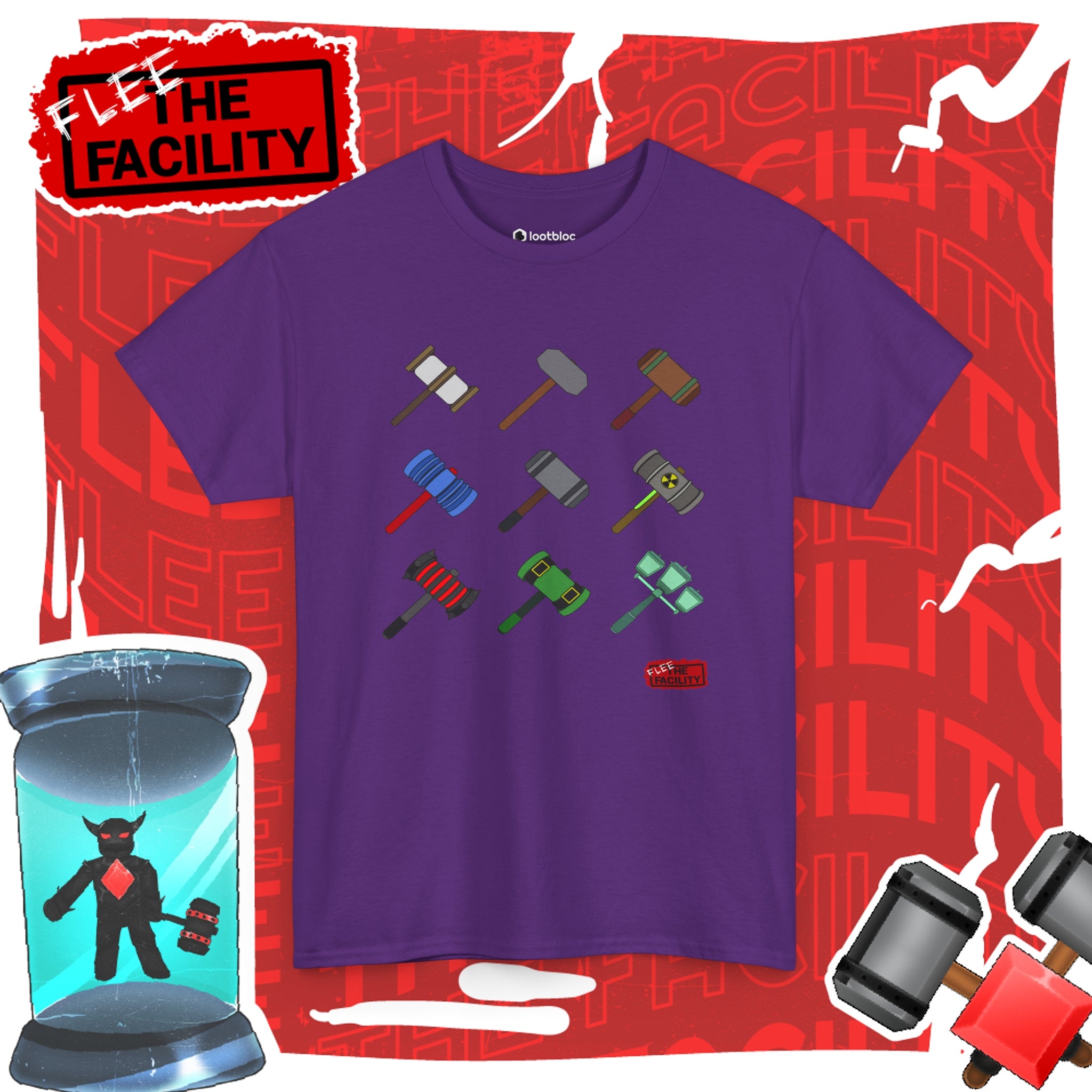 Flee The Facility - Hammer Grid Tee