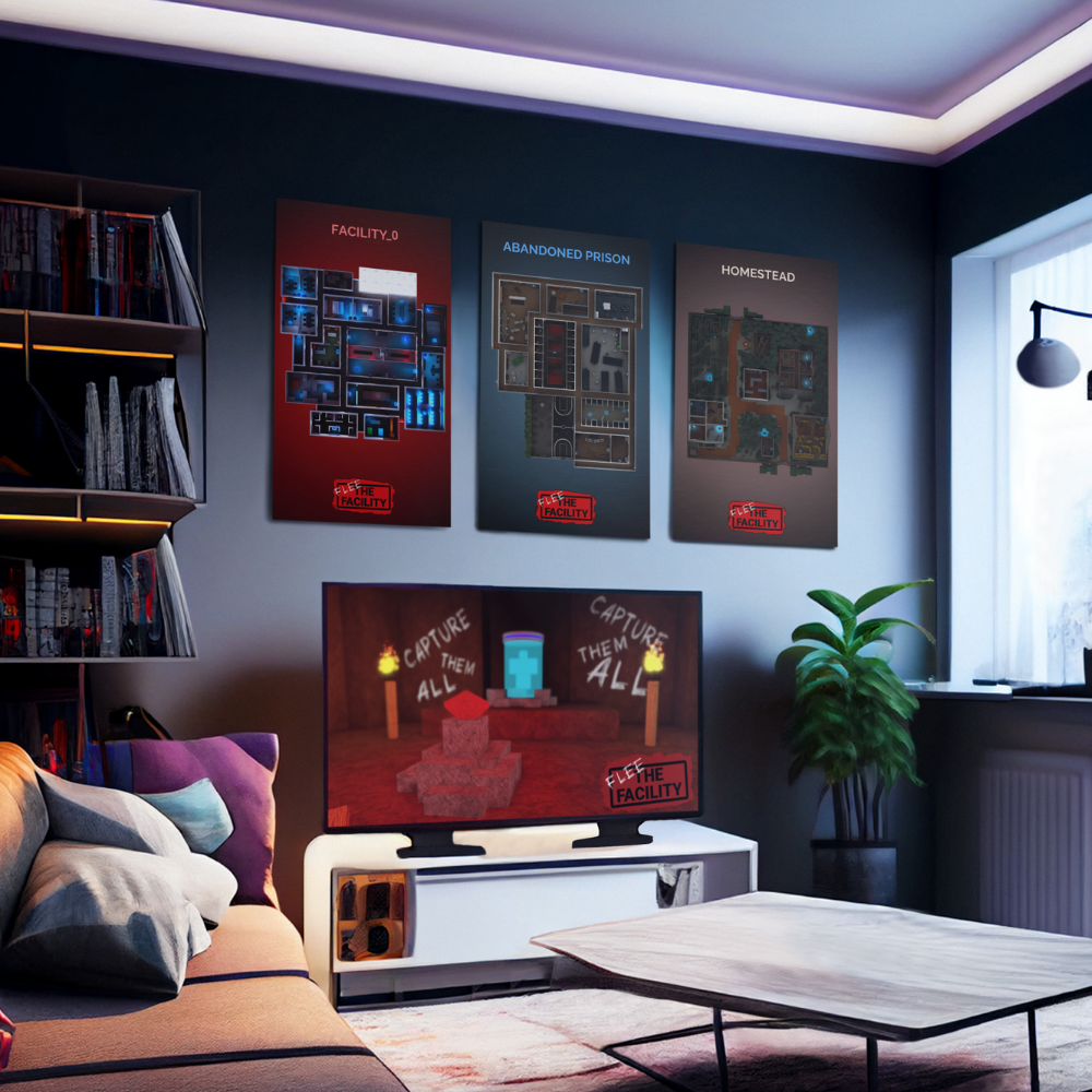Flee The Facility - Triple Map Poster Bundle