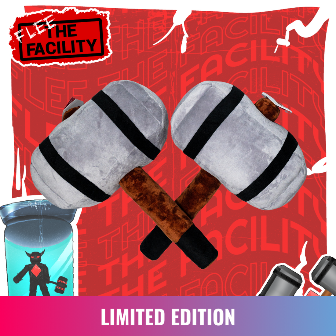 [LIMITED] Flee The Facility - Default Gray Hammer Plush Toy 1st Edition